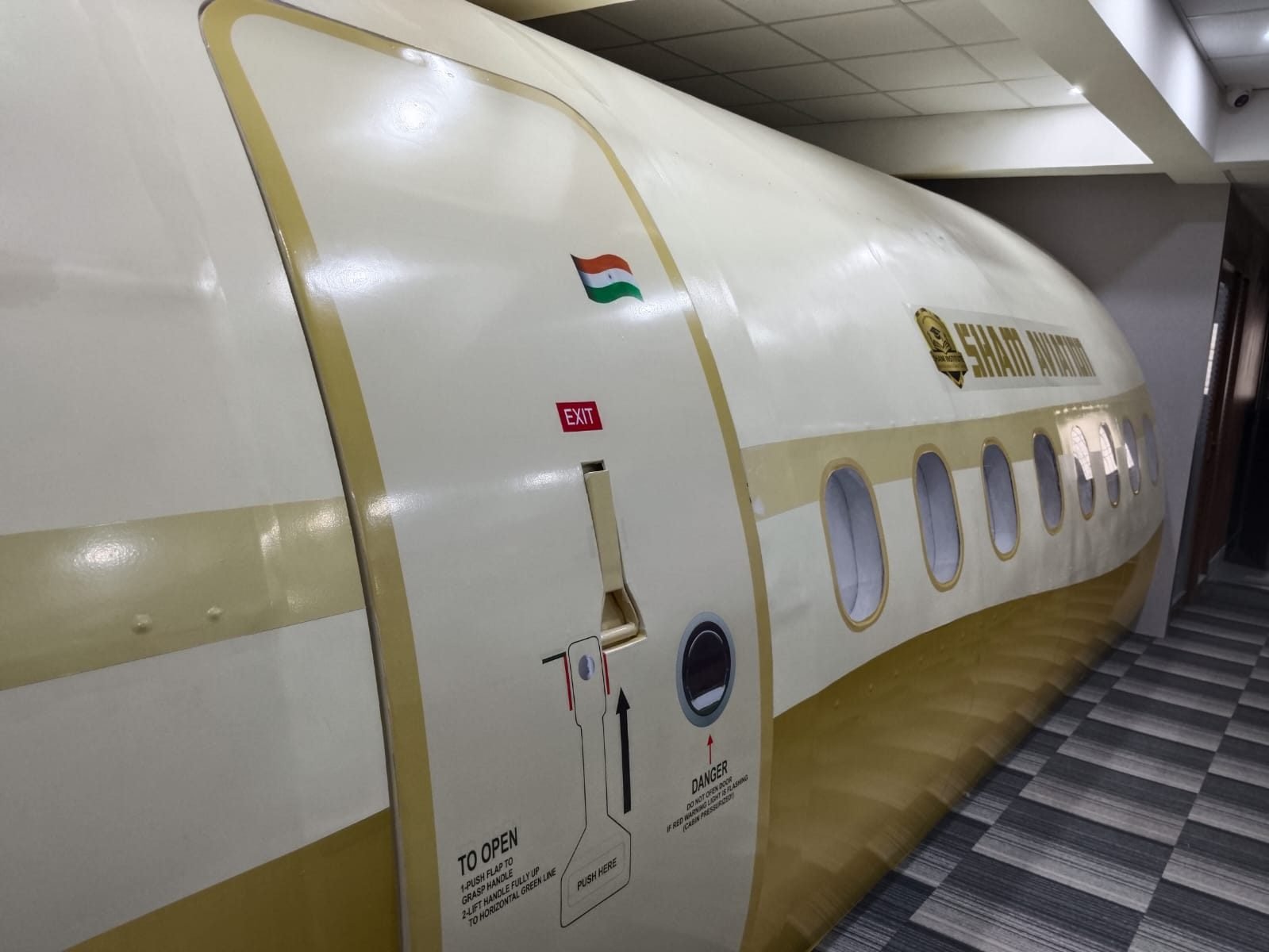 Custom branded fuselage mock-up for a client